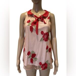 Disney X Lauren Conrad Snow White  Embroidered Sleeveless Top size XS